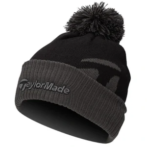 Gorro Taylormade Bobble Beanie Negro con Gris